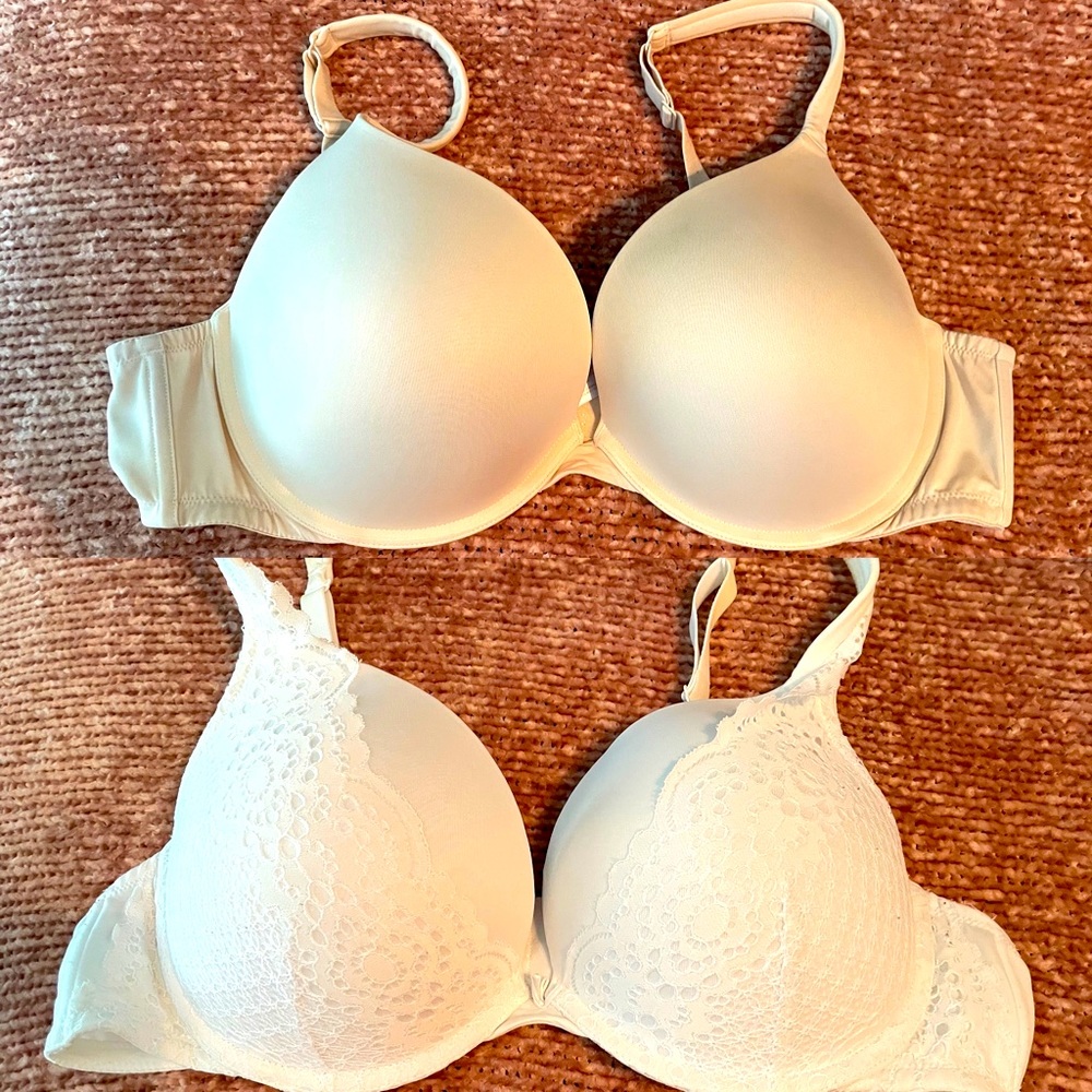2 Lane Bryant 44C bras- nude and white